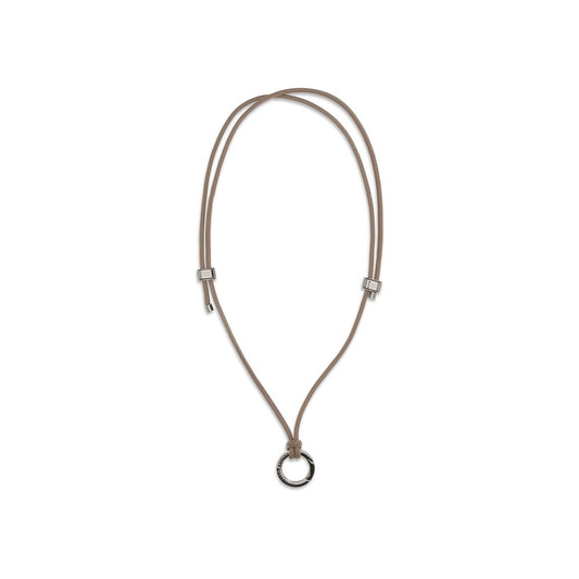 Brunello Cucinelli Black Calf Leather Bos Taurus Necklace