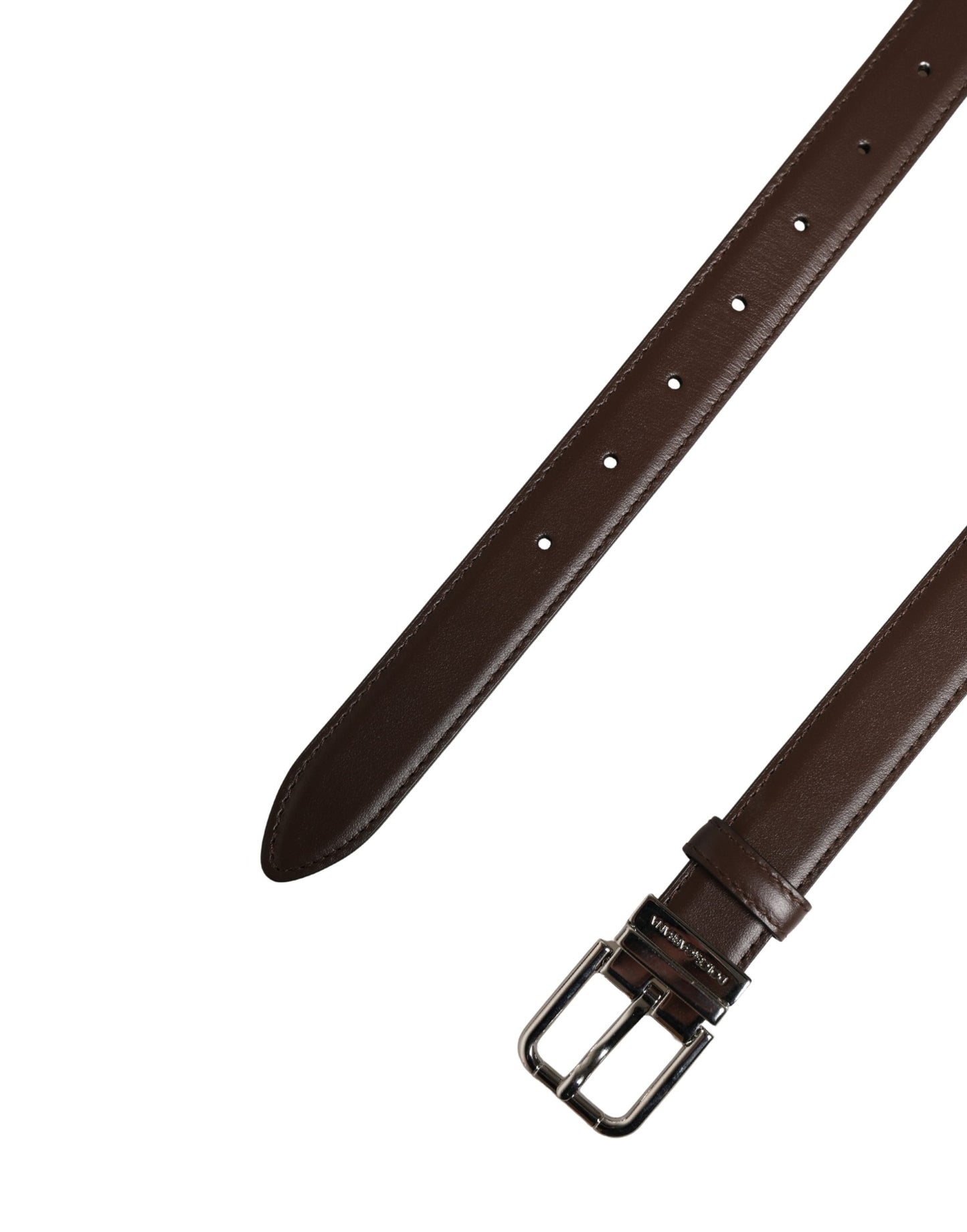 Dolce & Gabbana Belt Men Brown Classic Leather Metal Buckle Belt