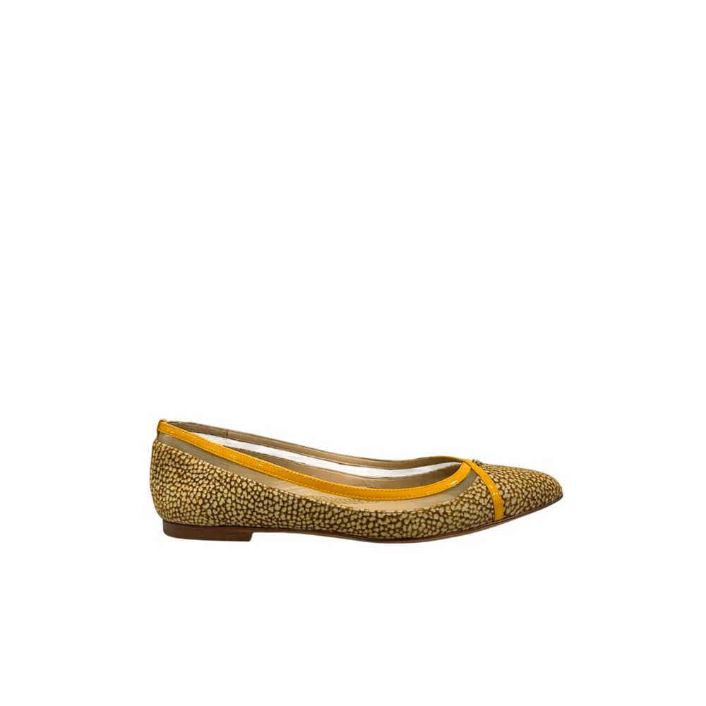 Borbonese Yellow Leather Women Sandal