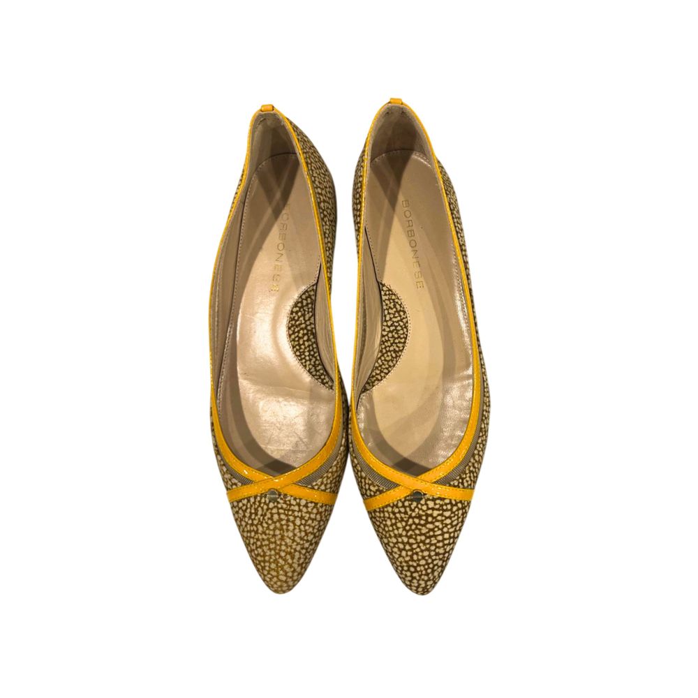 Borbonese Yellow Leather Women Sandal