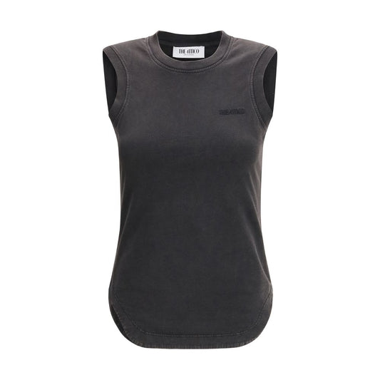 The Attico Black Cotton Sleeveles T-Shirt