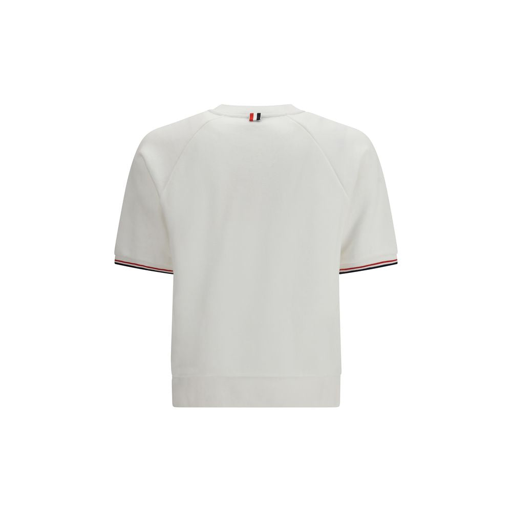Thom Browne White Cotton Sweatshirt