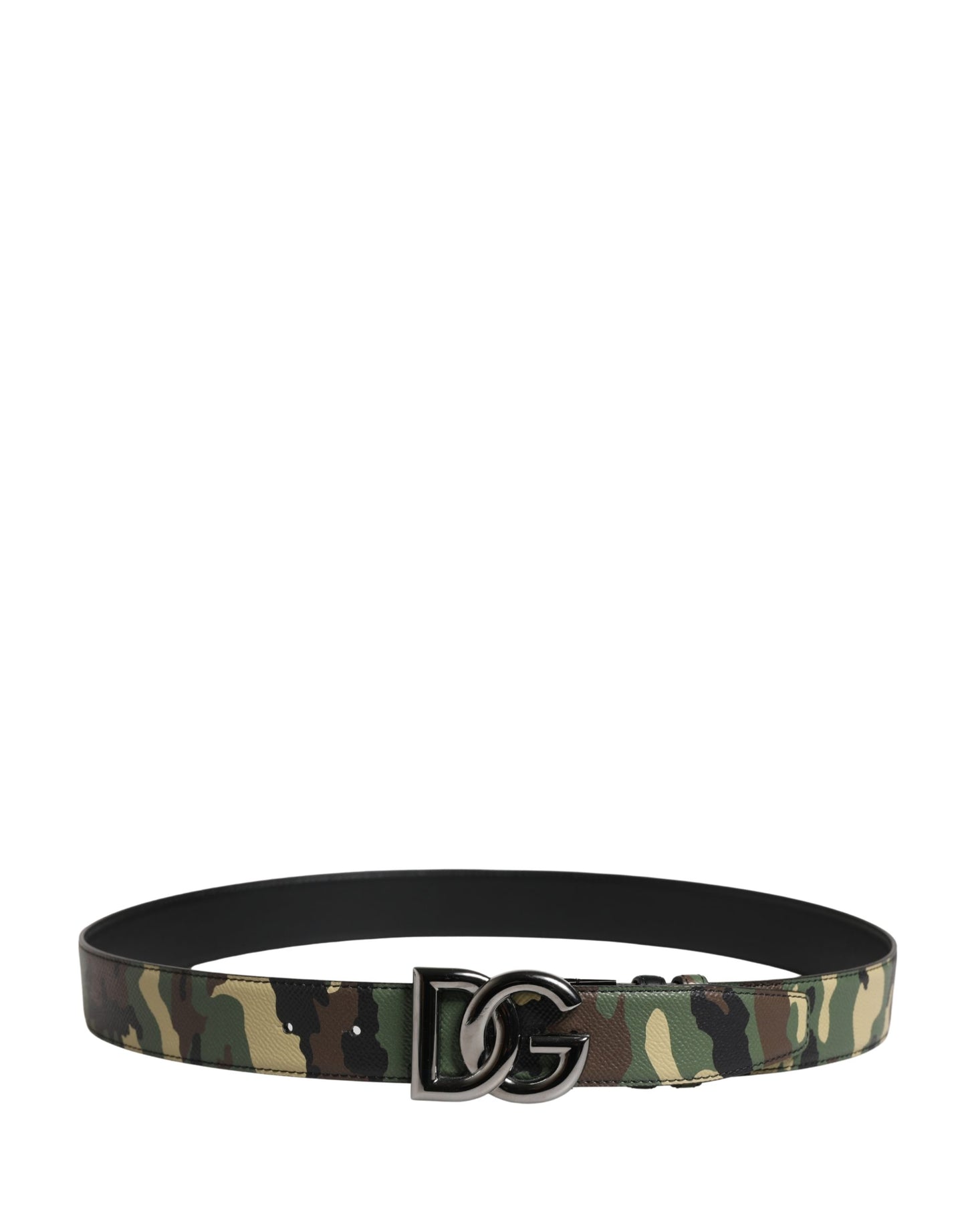 Dolce & Gabbana Men Multicolor Camouflage Logo Buckle Belt