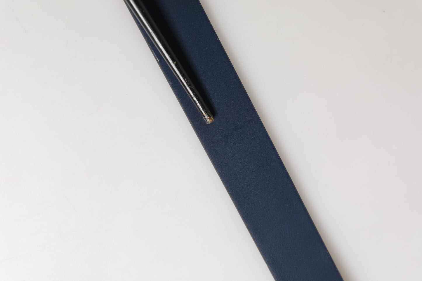 Dolce & Gabbana Men Blue Calf Leather Logo Metal Buckle Belt