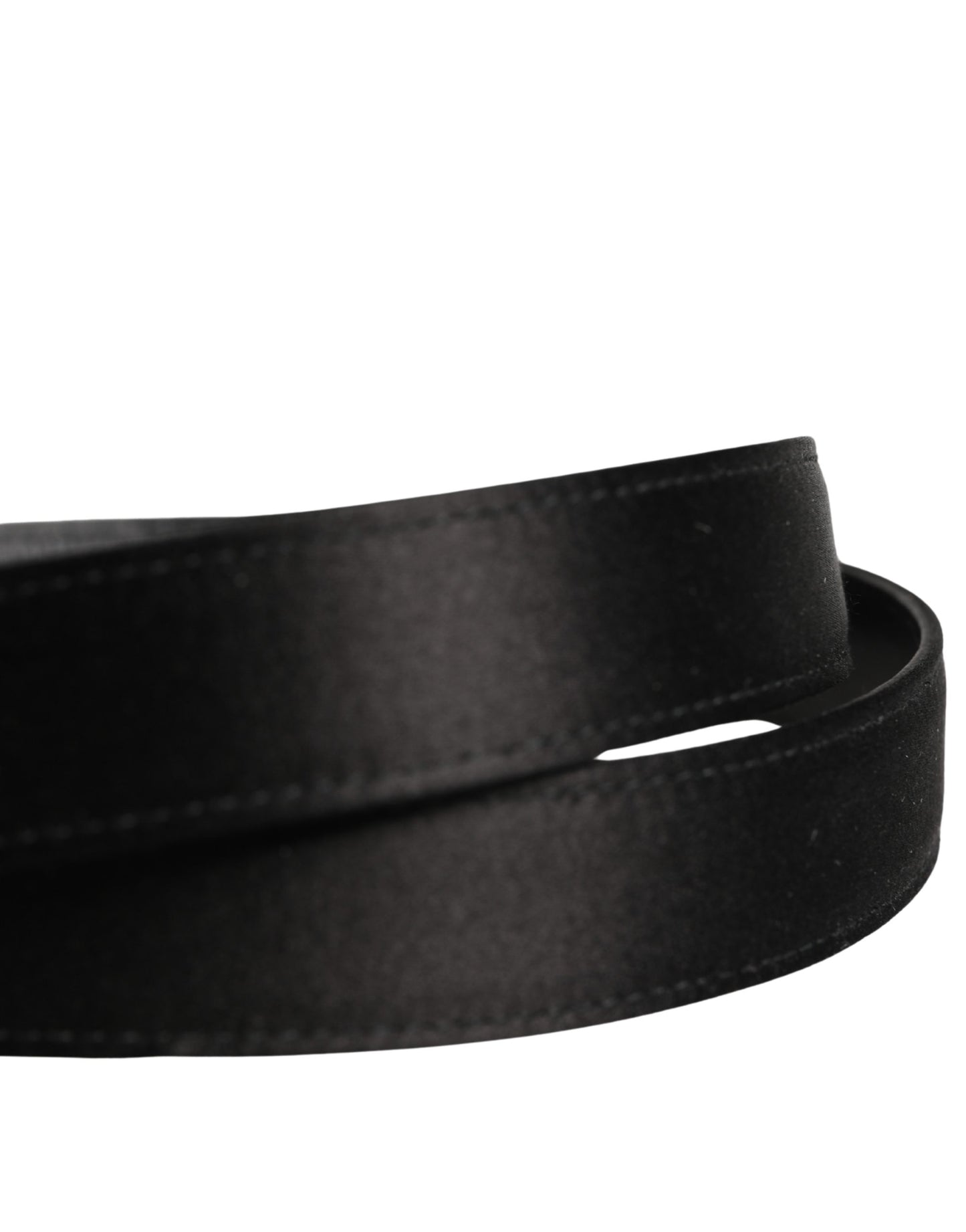 Dolce & Gabbana Men Black Classic Leather Metal Buckle Belt