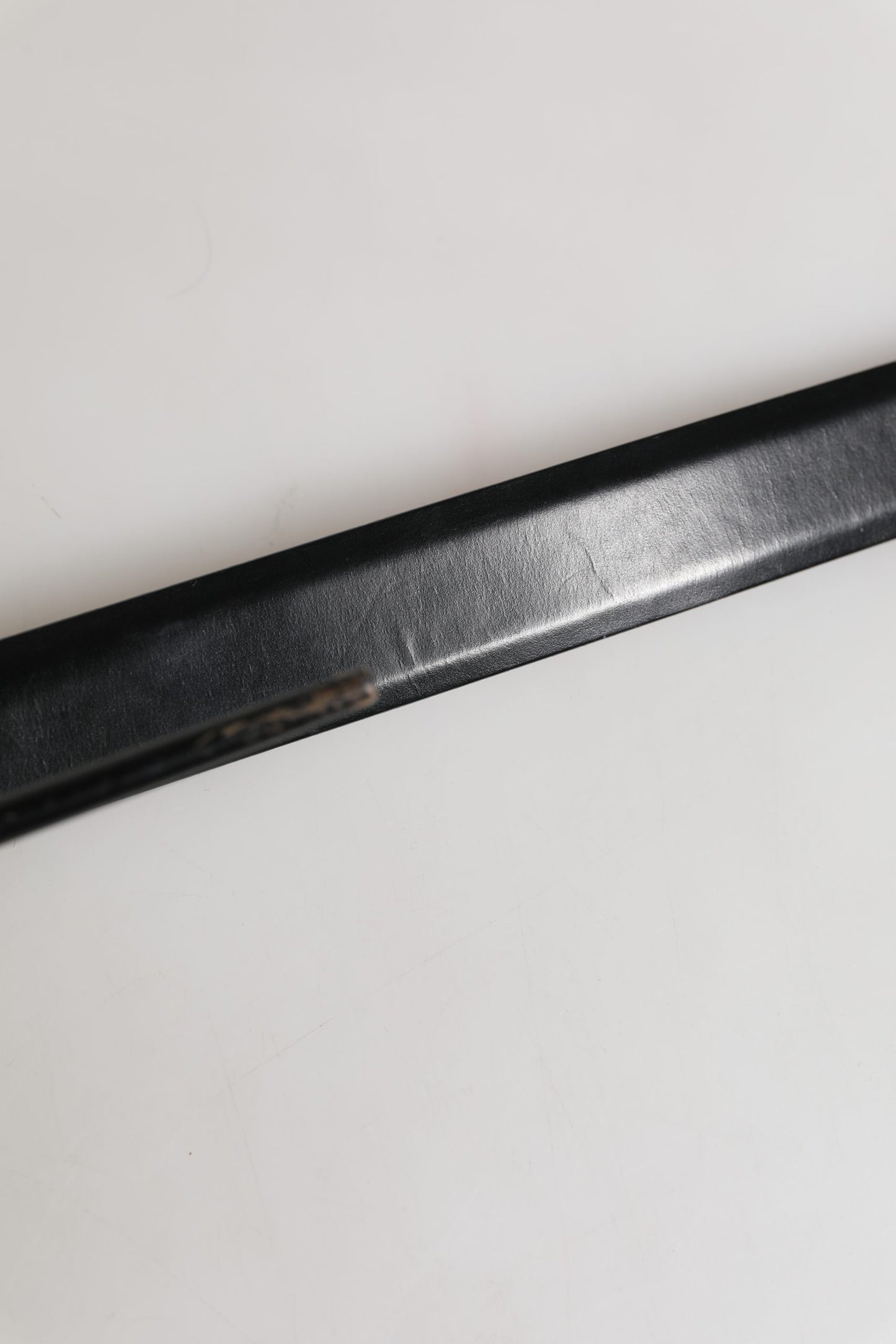 Dolce & Gabbana Men Black Leather Classic Metal Buckle Belt