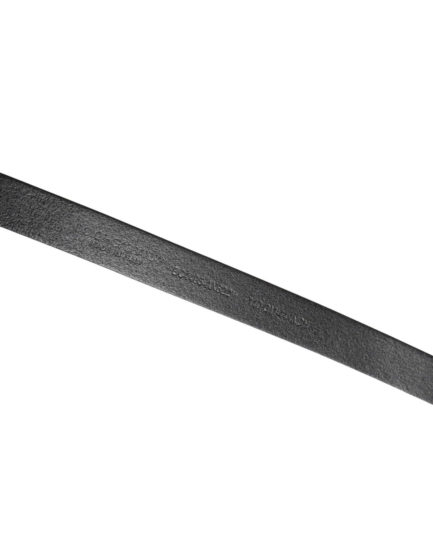 Dolce & Gabbana Belt Men Black Leather Classic Metal Buckle