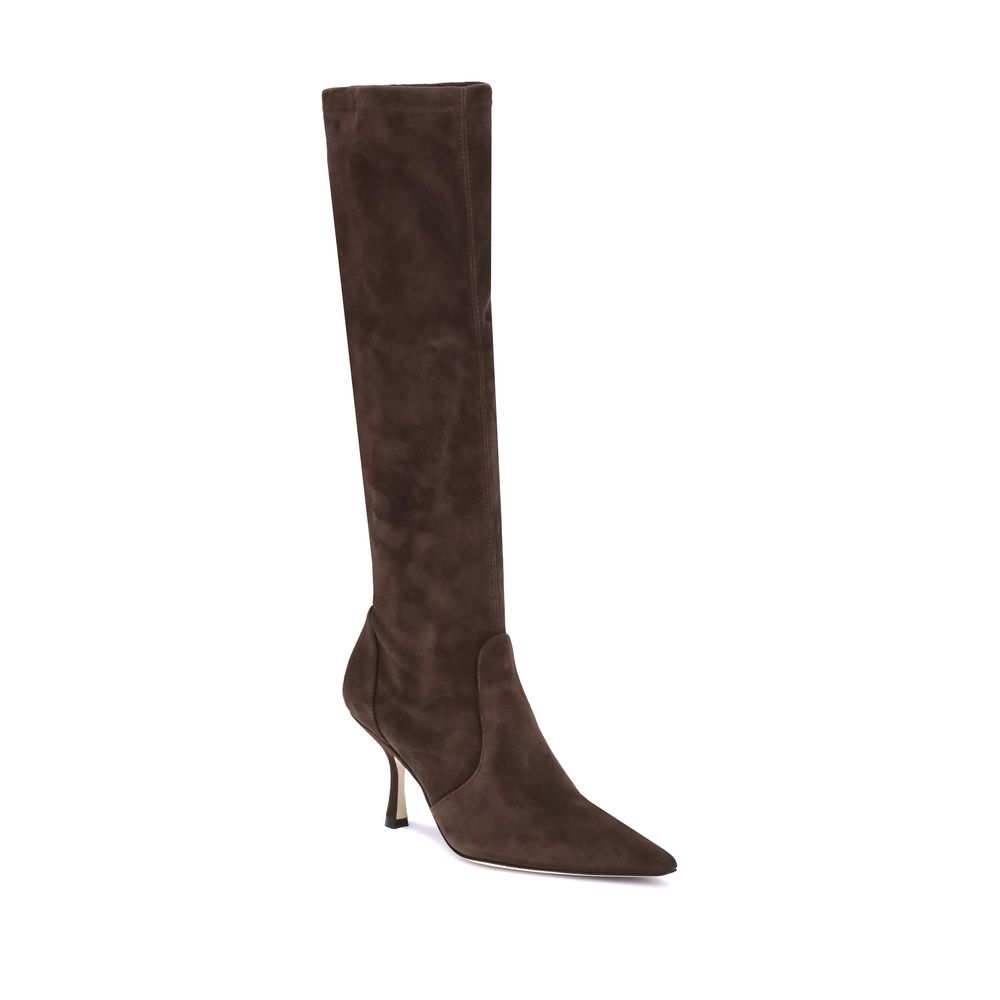 Stuart Weitzman Brown Calf Leather Bos Taurus Boots