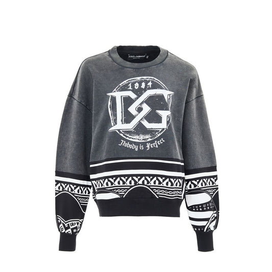 Dolce & Gabbana Black Cotton Sweatshirt