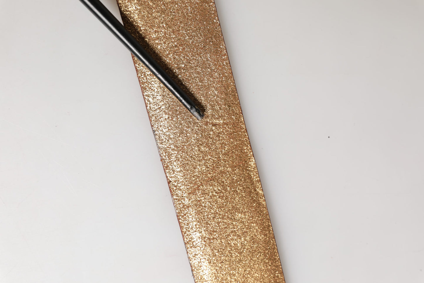 Ermanno Scervino Gold Leather Braided Metal Buckle Belt