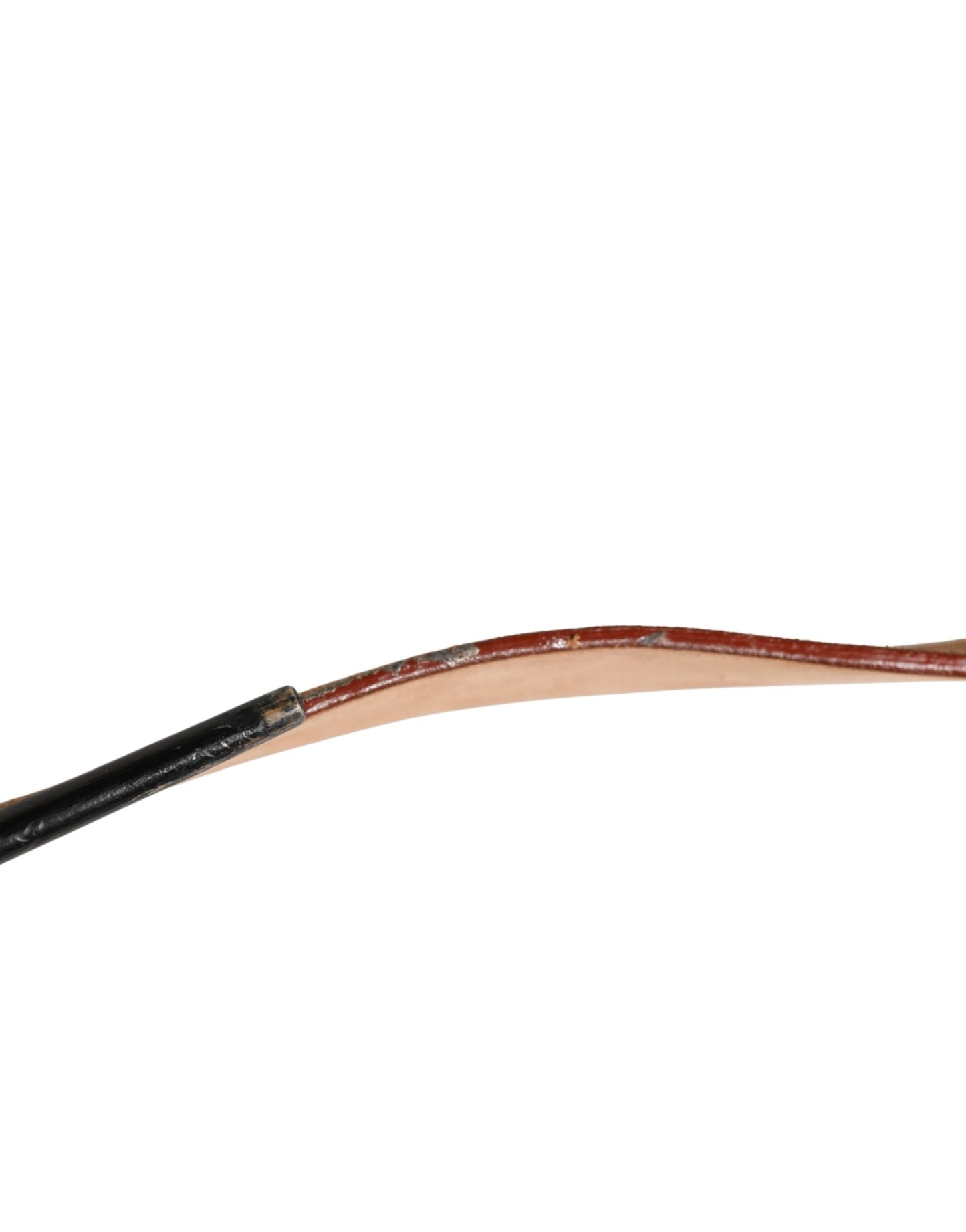 Ermanno Scervino Gold Leather Braided Metal Buckle Belt