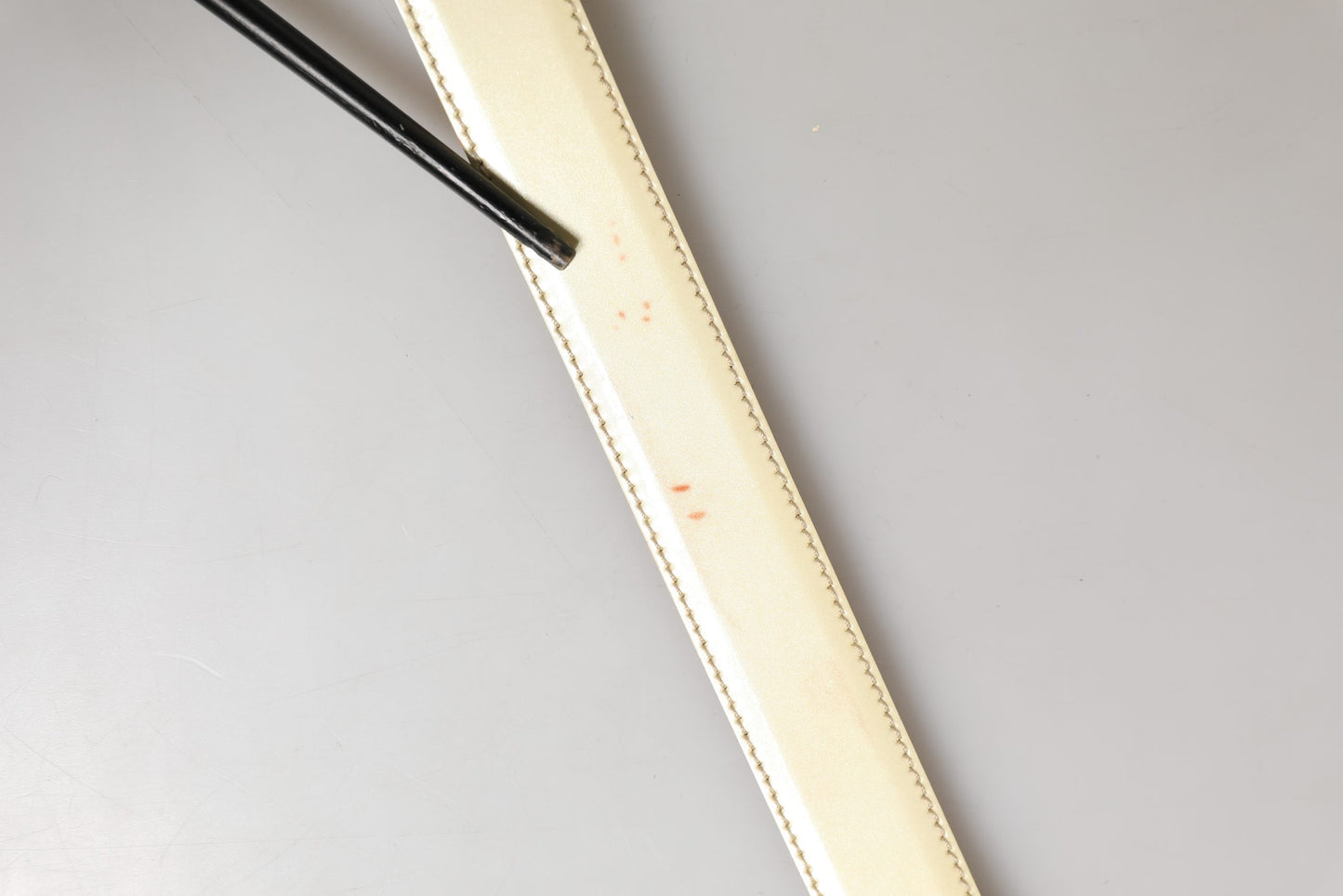 Prada Beige Leather Logo Waist Women Gold Metal Buckle Belt