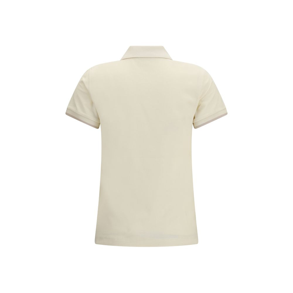 Moncler Beige Cotton Polo Shirt
