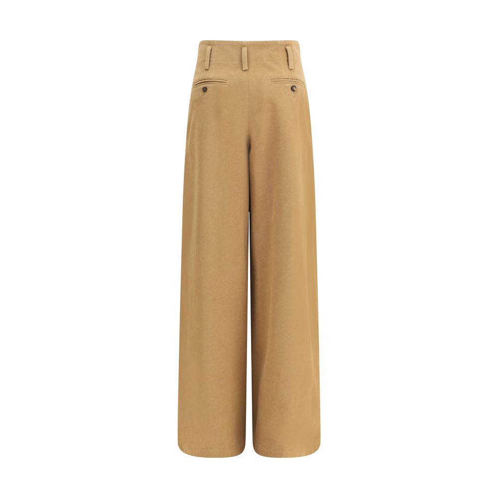 Chloé Beige Cotton Casual Pants
