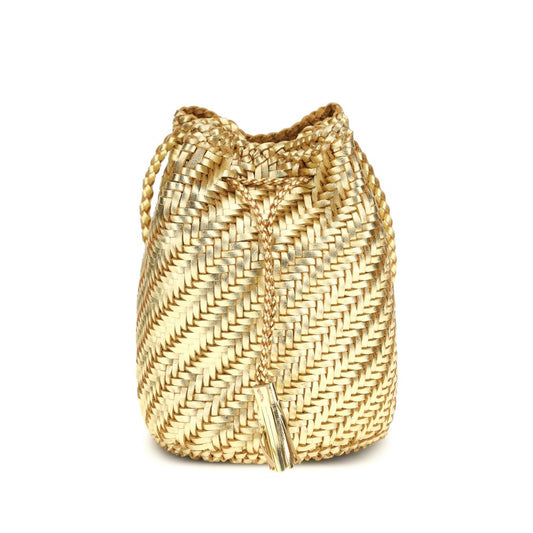 Dragon Diffusion Gold Buffalo Leather Backet Bag