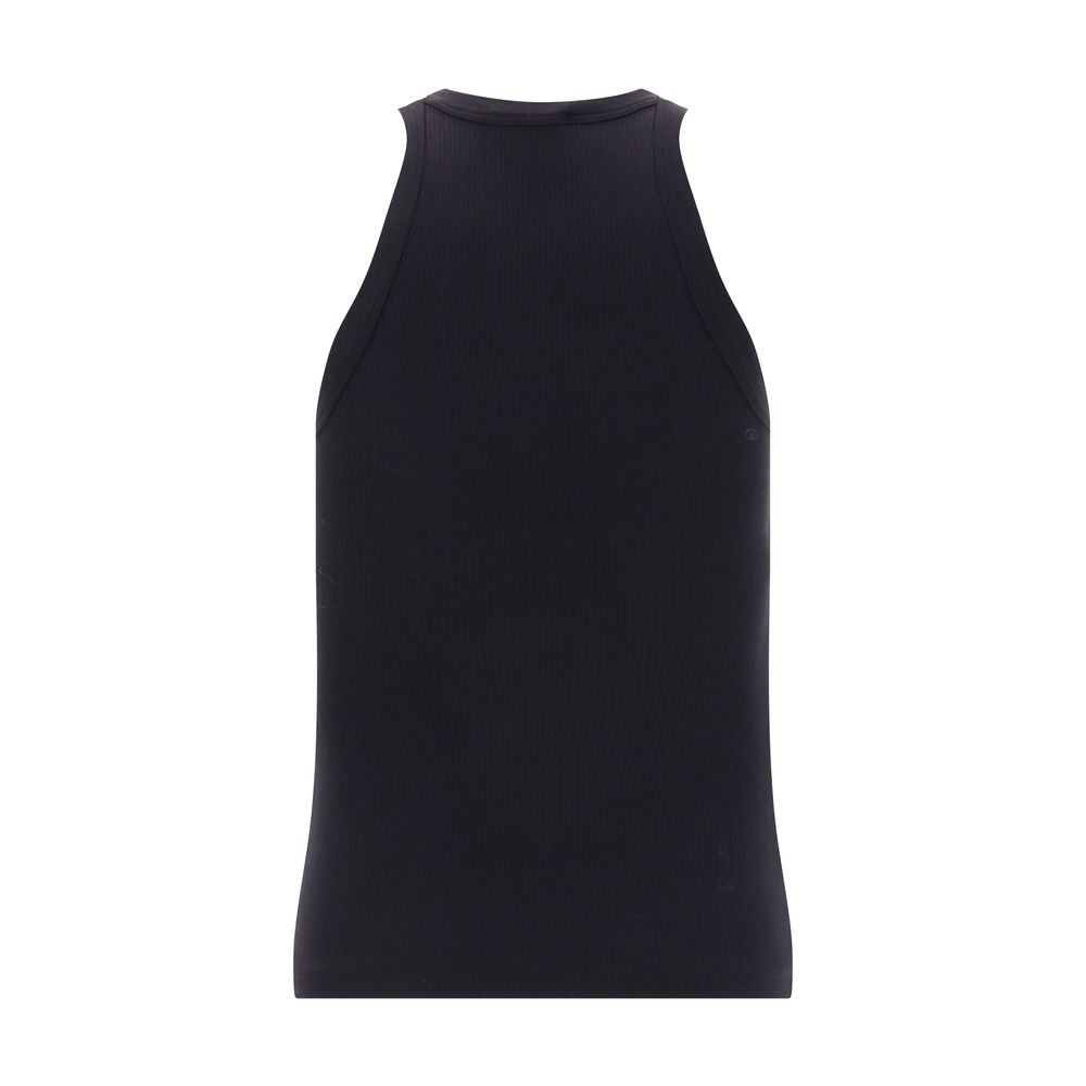 James Perse Black Cotton Sleeveles T-Shirt