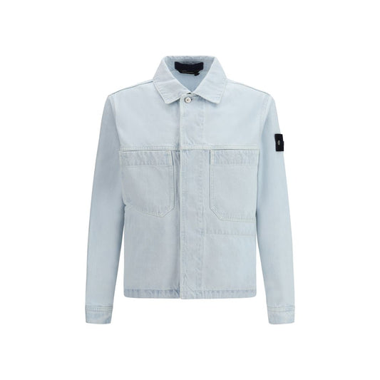 Stone Island Blue Cotton Denim Jacket