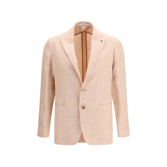 Tagliatore Orange Fleece Wool Blazer