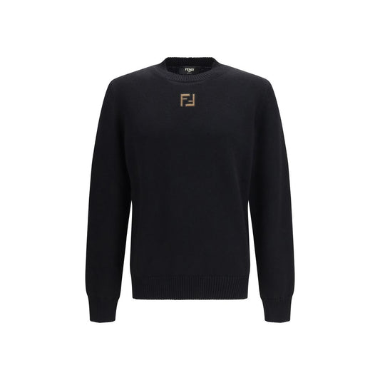 Fendi Black Fleece Wool Sweatshirt