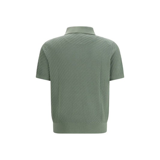Brioni Bicolor Cotton Polo Shirt