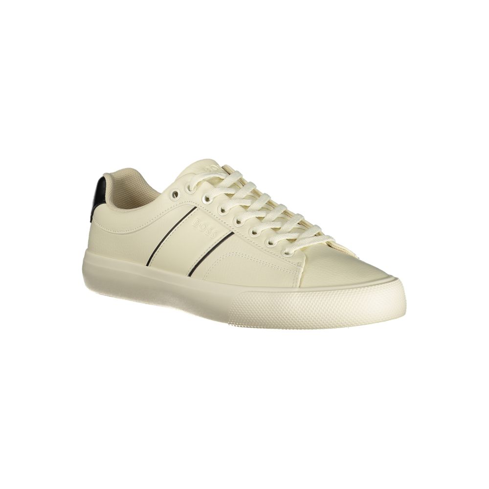 Hugo Boss White Polyester Men Sneaker