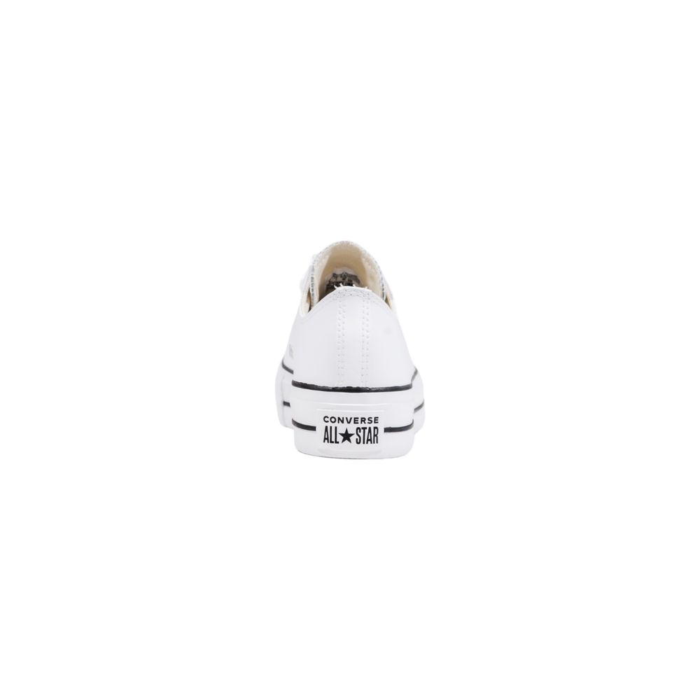 Converse White Leather Platform Sneakers