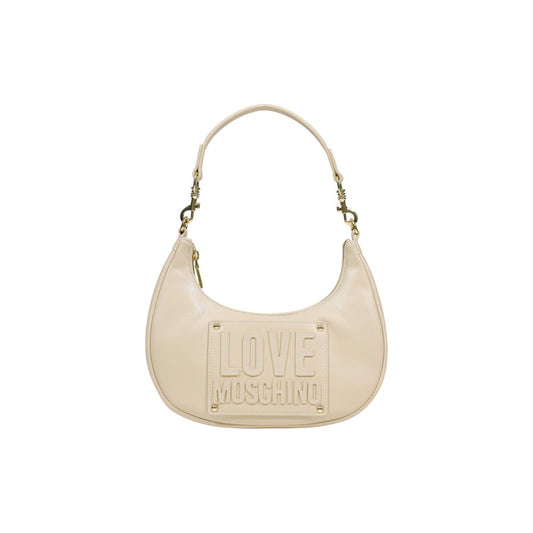 Love Moschino Cream Polyethylene Handbag