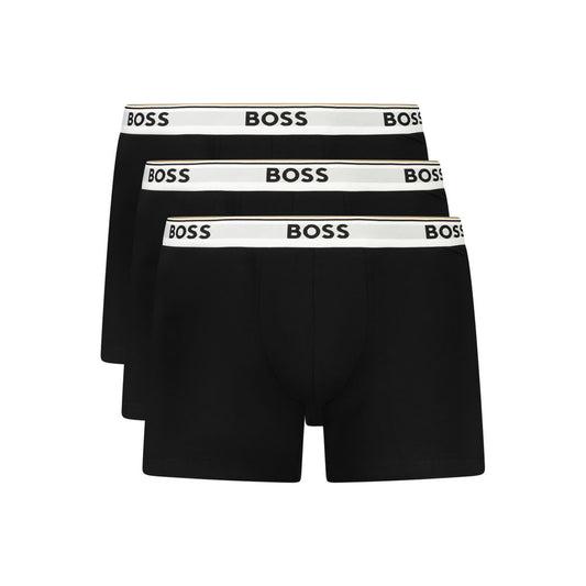 Hugo Boss Black Cotton Men Boxer