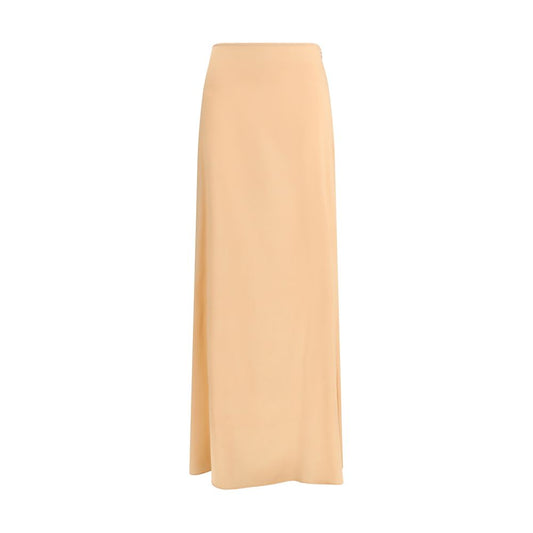Kristina Ti Orange Silk Long Skirt