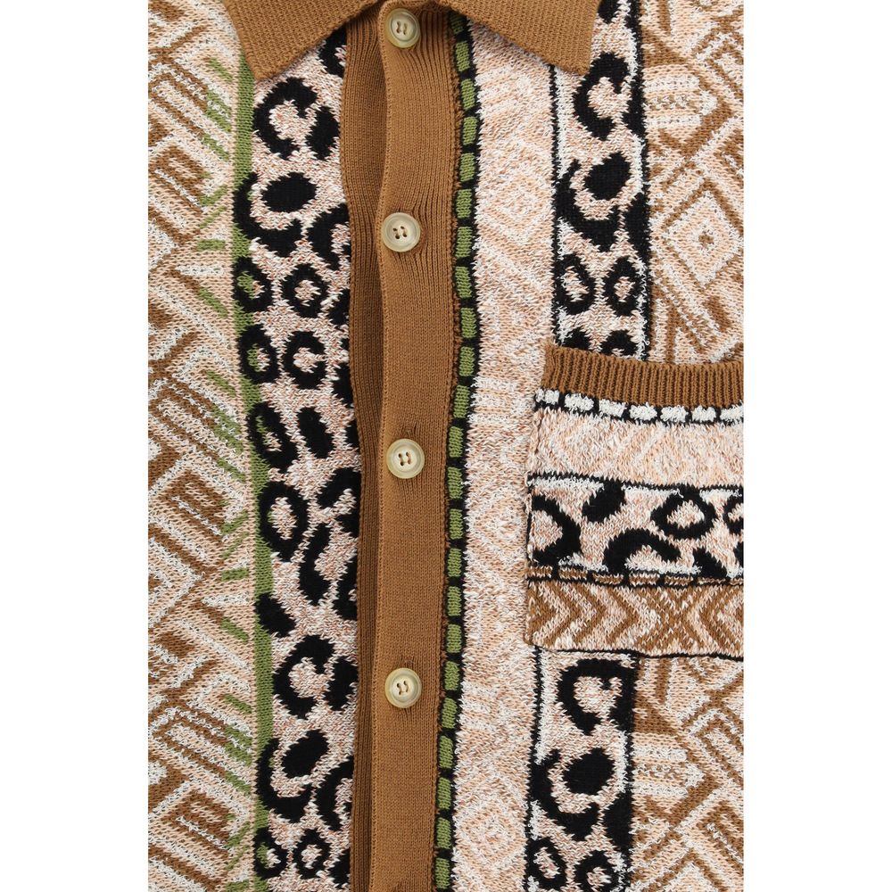 Laneus Multicolor Cotton Pattern Shirt