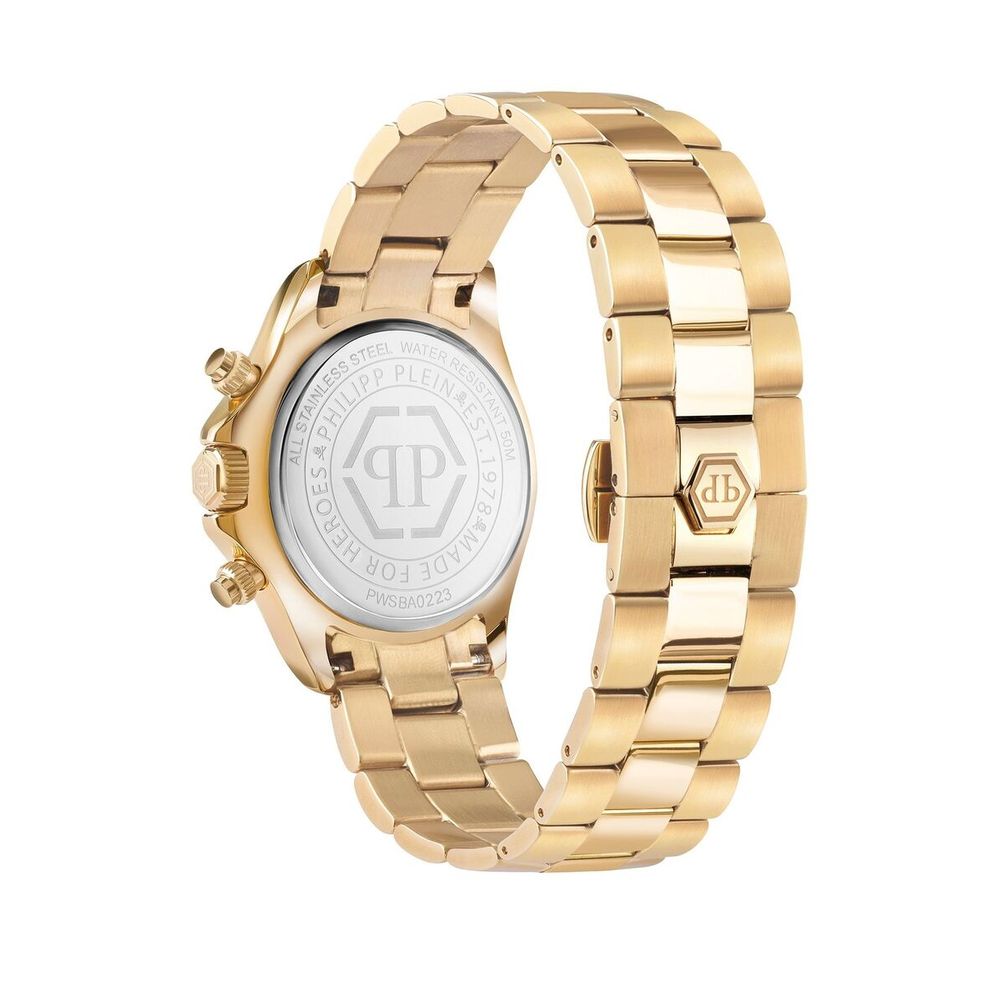 Philipp Plein Gold Stainless Steel Dress Watch