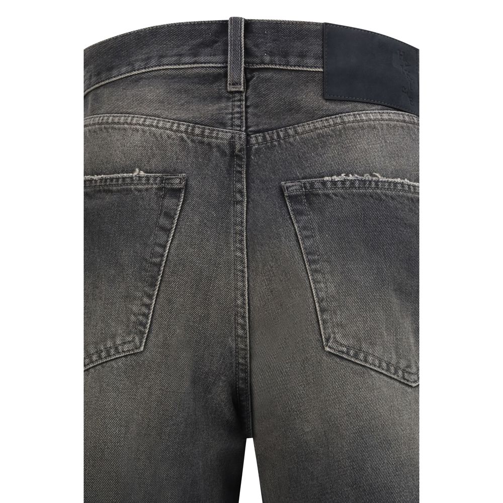 Haikure Black Cotton Relaxed Fit Jeans