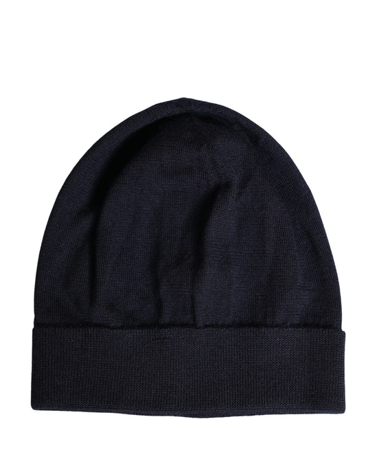 Dolce & Gabbana Black Cashmere Knitted Women Winter Beanie Hat