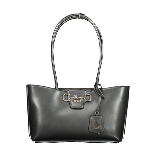 Guess Jeans Nero Poliuretano Woman Handbag