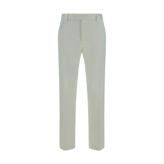 PT Torino White Cotton Casual Pants