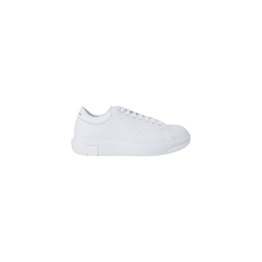 Armani Exchange White Leather Low Top Sneakers