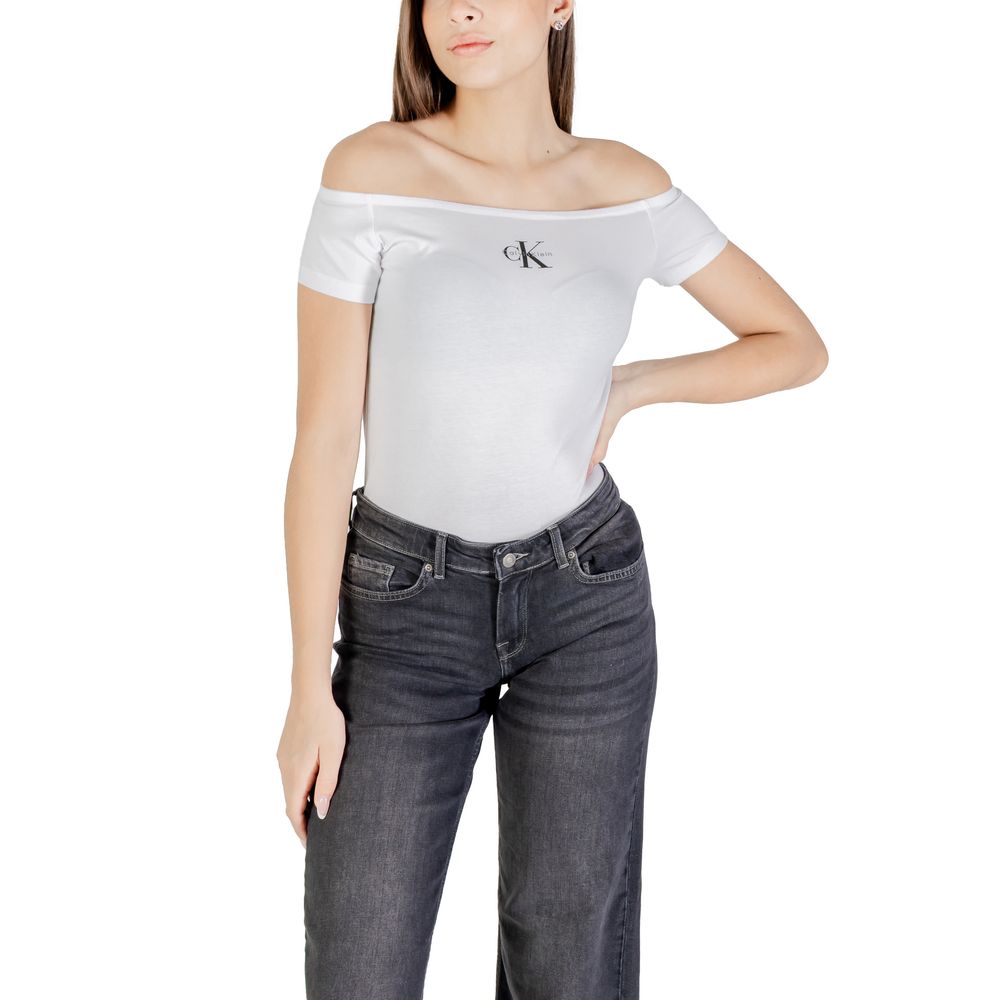 Calvin Klein Jeans White Cotton T-Shirt