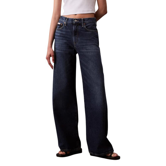 Calvin Klein Jeans Blue Recycled Cotton Bootcut Jeans