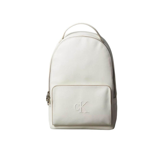 Calvin Klein White Polyethylene Backpack