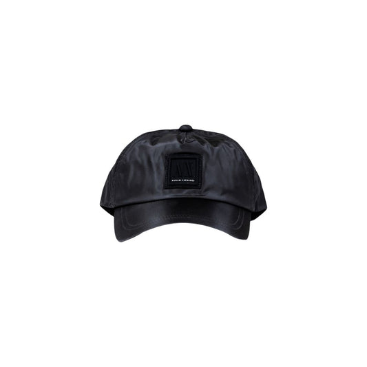 Armani Exchange Black Polyamide Cap (Baseball Hat)
