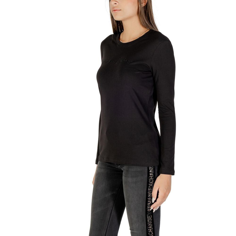 Armani Exchange Black Cotton Long Sleeve T-Shirt