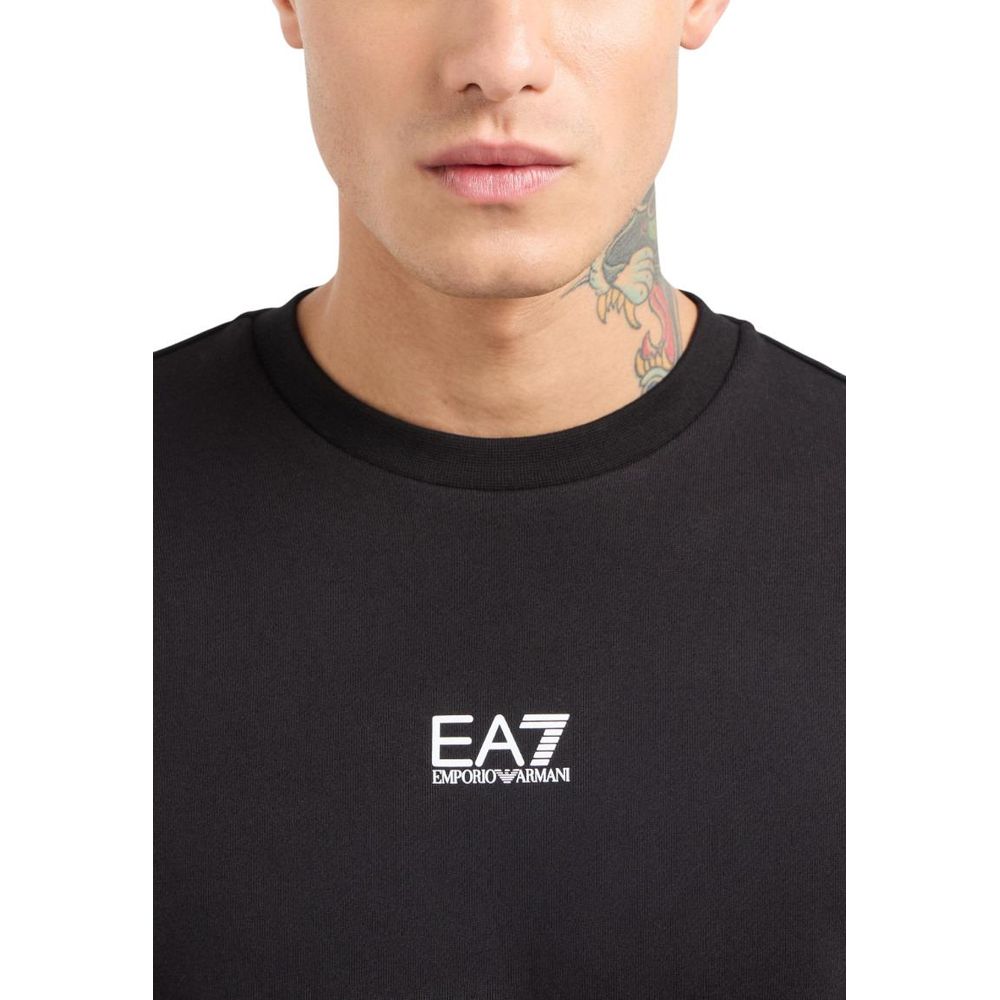 EA7 Emporio Armani Black Cotton Sweatshirt