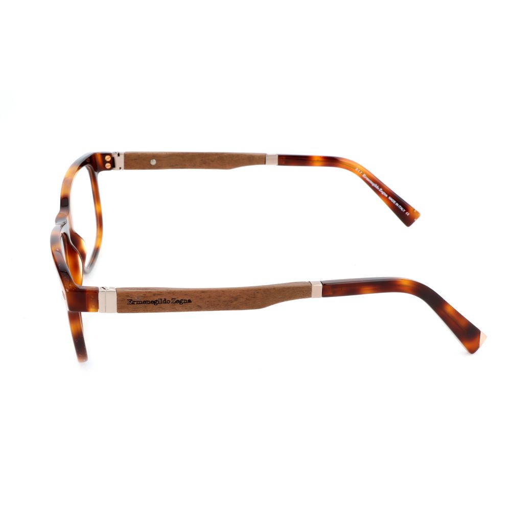 Ermenegildo Zegna Brown Resin Glasses (Frames)