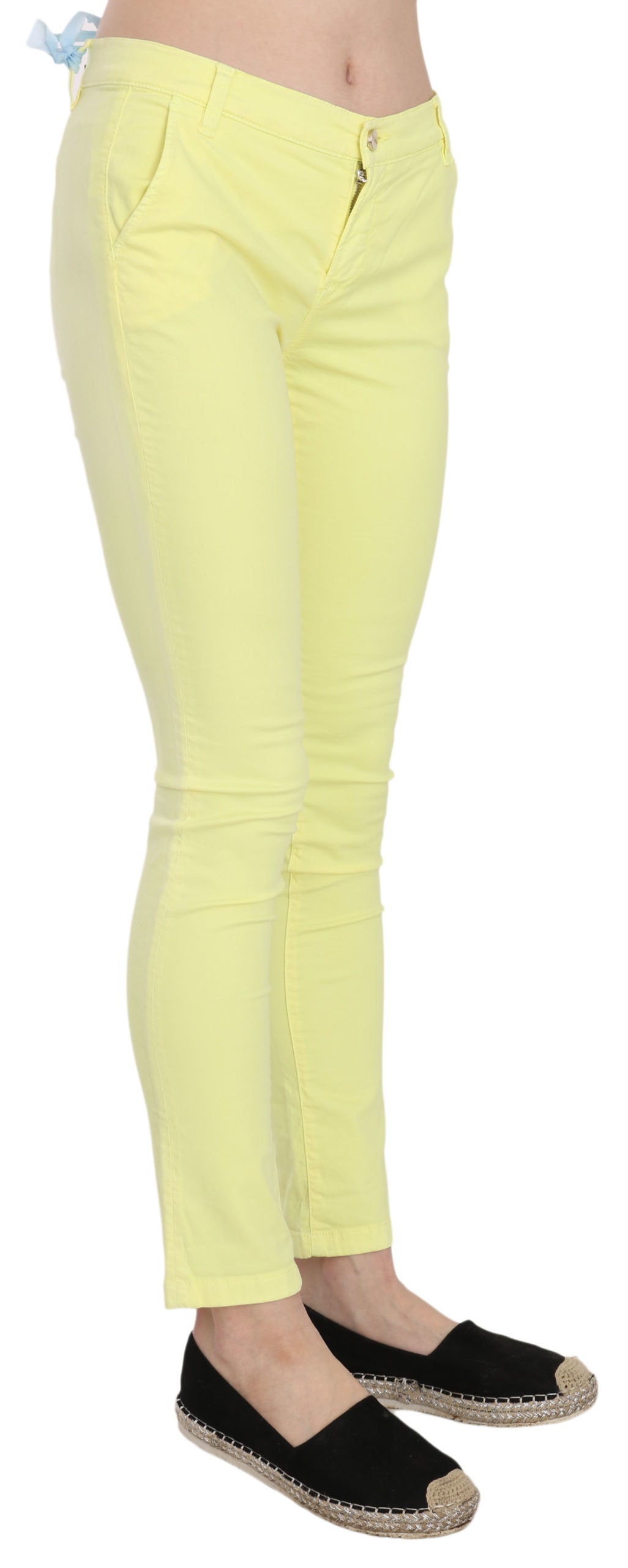 PINKO Chic yellow skinny casual pants with low waist