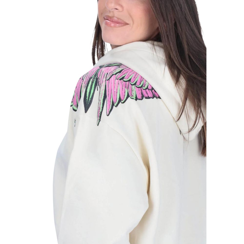 County of Milan White Cotton Hoodie