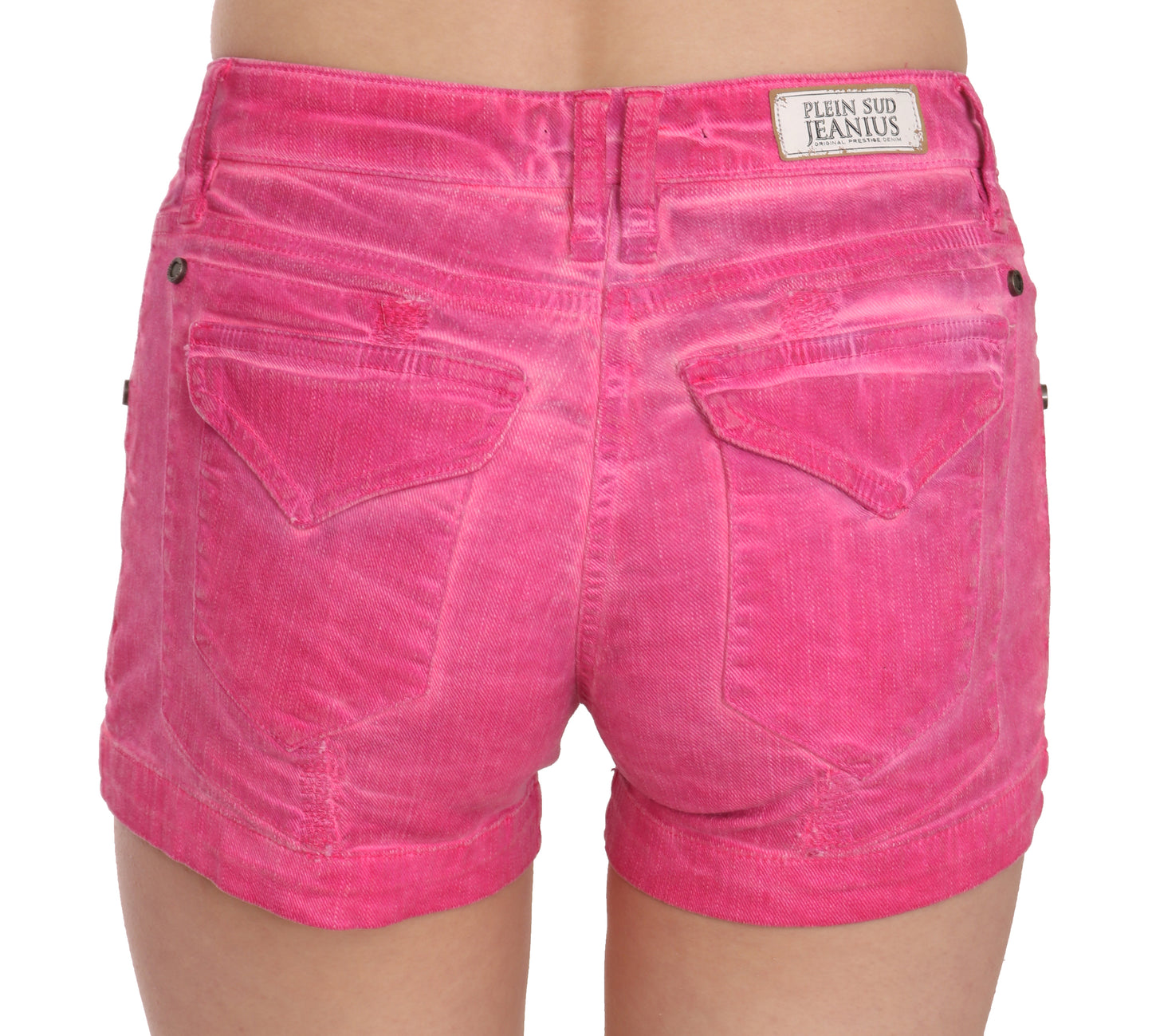 PLEIN SUD Chic pink mid-waist mini shorts