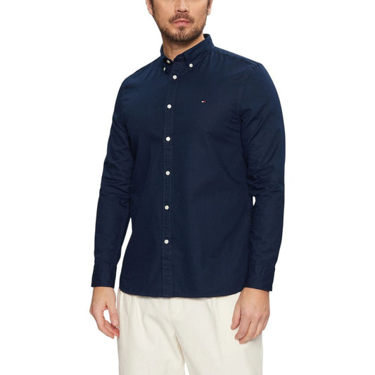 Tommy Hilfiger Blue Recycled Cotton Dress Shirt