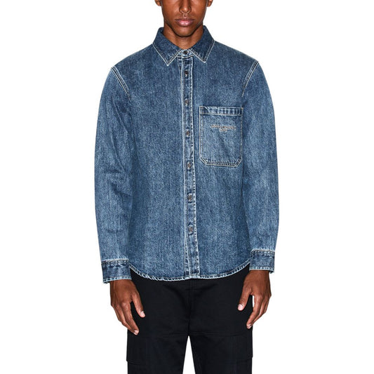 Armani Exchange Blue Denim Shirt