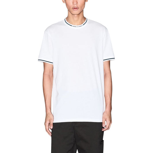 Armani Exchange White Cotton T-Shirt