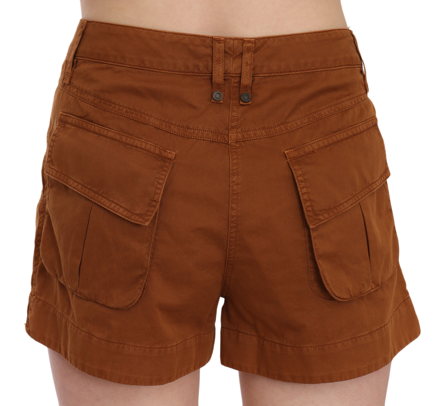 PLEIN SUD Chic brown mid-waist mini shorts